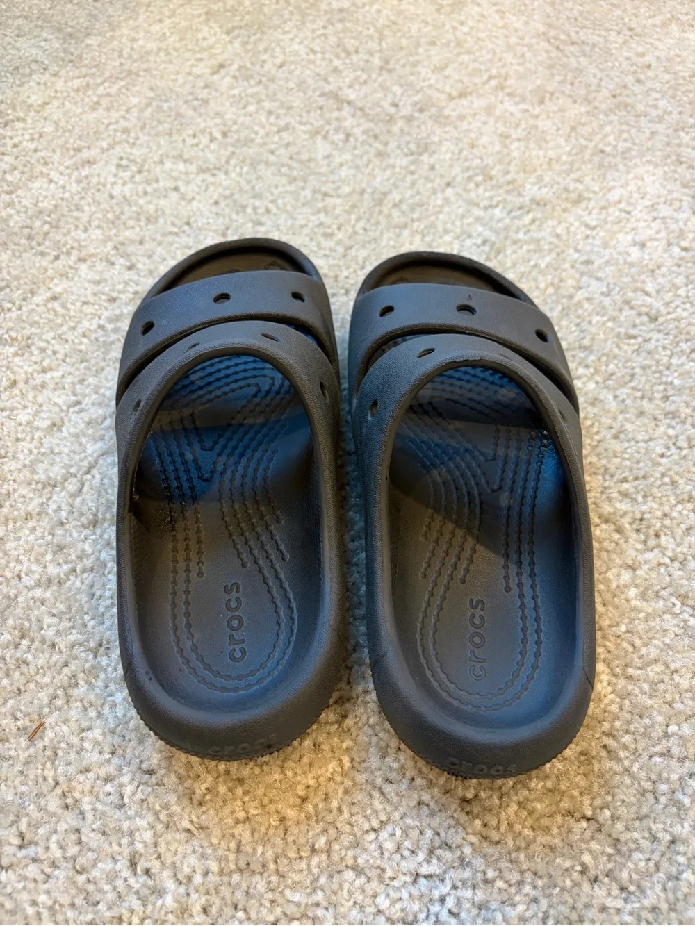 CROCS Kids Double-Strap Slide Sandals - Black